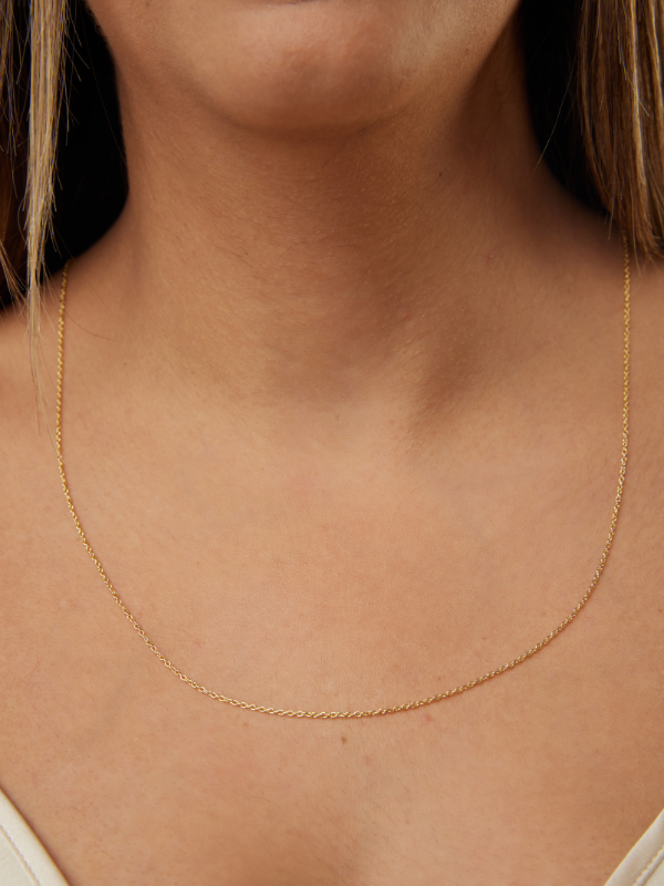 21” Iyo Adjustable fine staple necklace