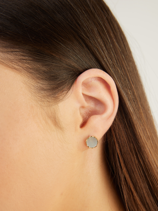 Eternal Mother of Pearl Stud Earrings