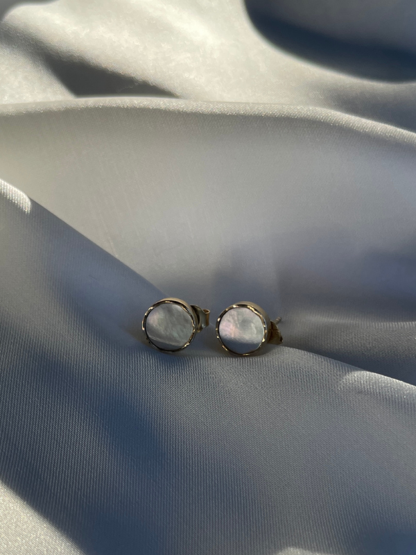 Eternal Mother of Pearl Stud Earrings