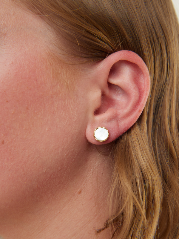 Eternal Mother of Pearl Stud Earrings