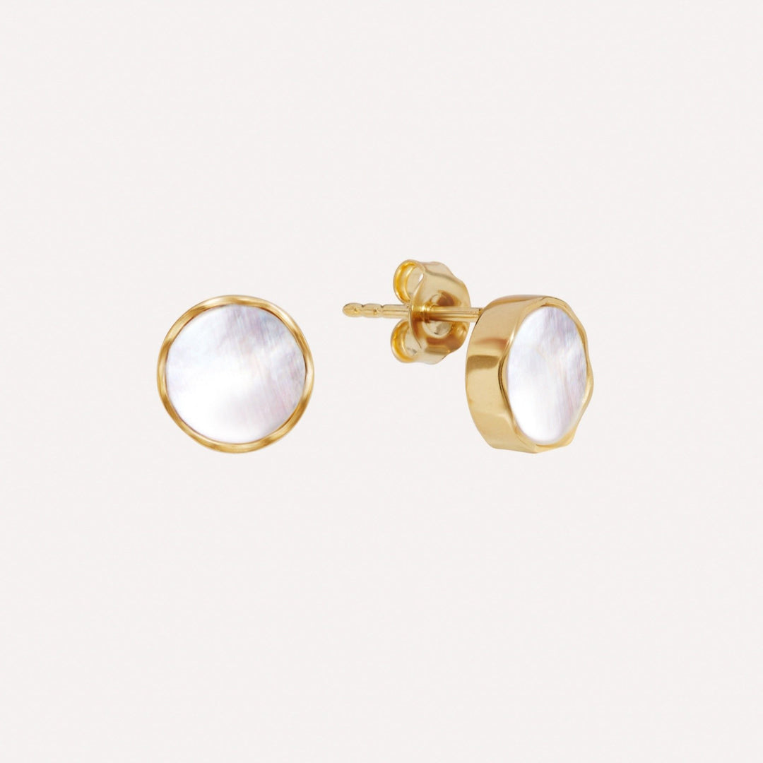 Eternal Mother of Pearl Stud Earrings